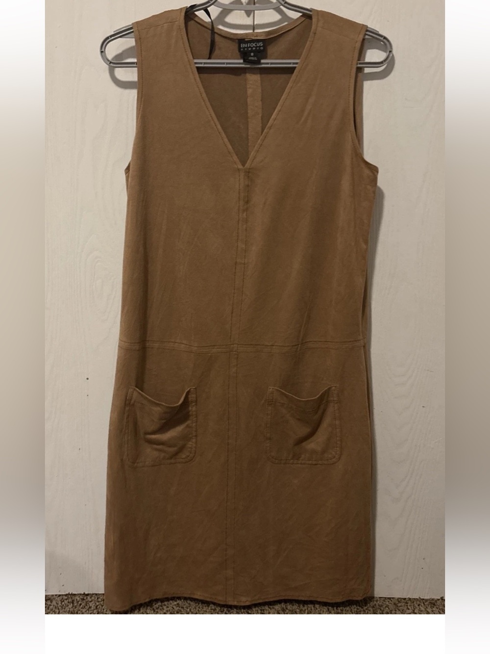 Enfocus Studio Women's  
Brown Sleeveless V-Neck Dress Size 8